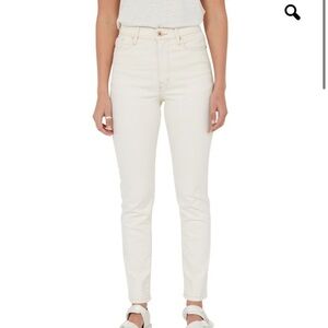 NWT Outland Denim Lucy Relaxed Skinny High Rise Jean Ecru Size 26/30